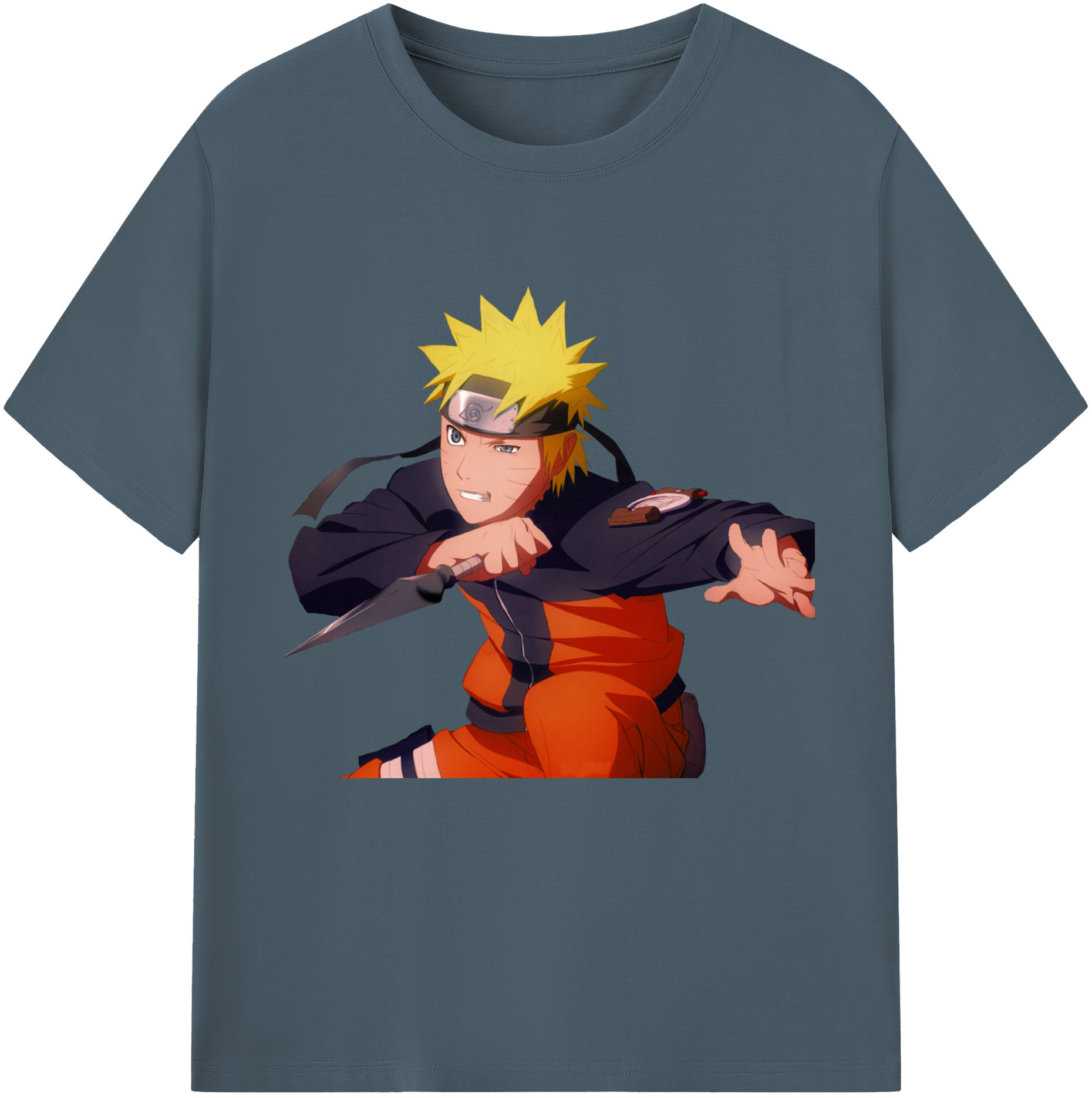 （画像用） NARUTO -ナルト- うずまき ナルト Uzumaki Naruto 綿100％半袖Tシャツ（フロントプリント）